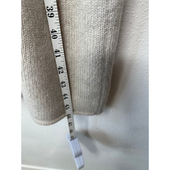 The Elder Statesman Tan Intarsia Long Line Cashmere Cardigan L - Picture 14 of 14